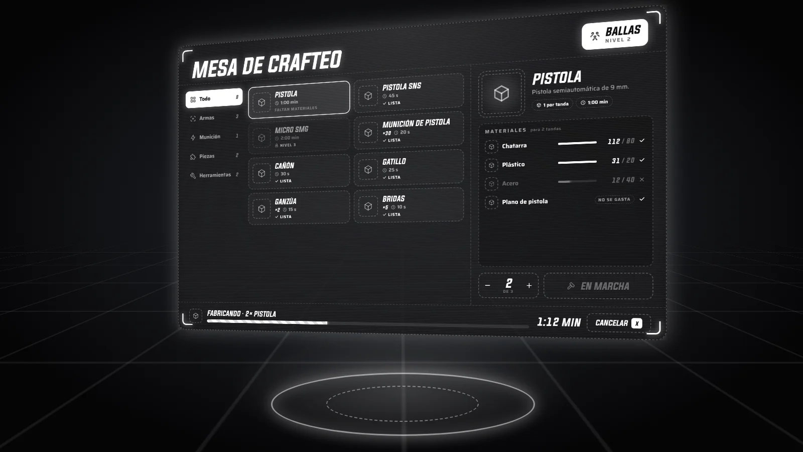 Captura de Mesa de crafteo