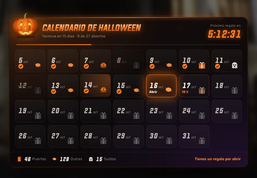 Captura de Evento de Halloween